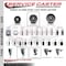 Service Caster 4'' Semi Steel Swivel 1'' Expanding Stem Caster with Brake SCC-EX20S415-SSR-TLB-1 - alternate 4